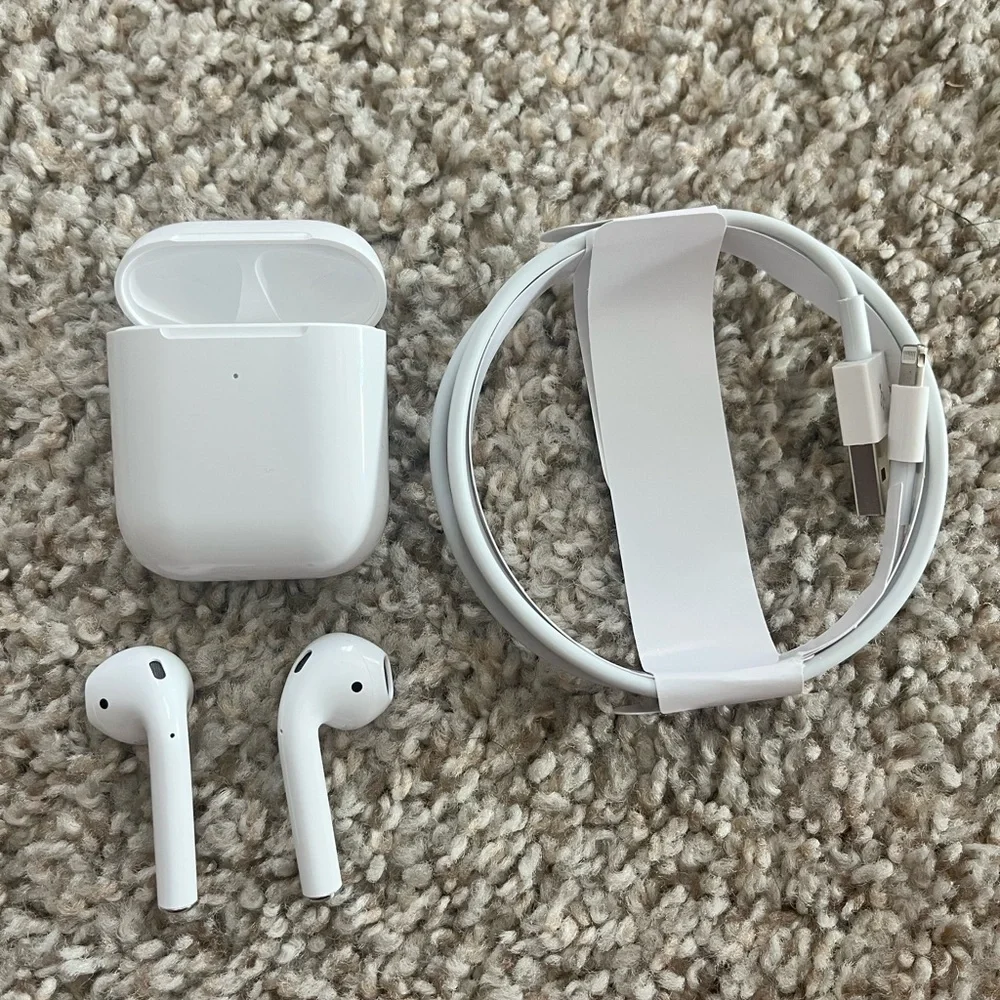 Wireless White Earbuds with Charging Case